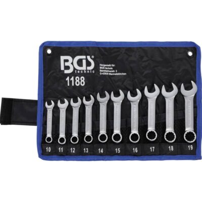BGS 1188 set kratkih kombinovanih ključeva 10–19 mm, 10 dijelova