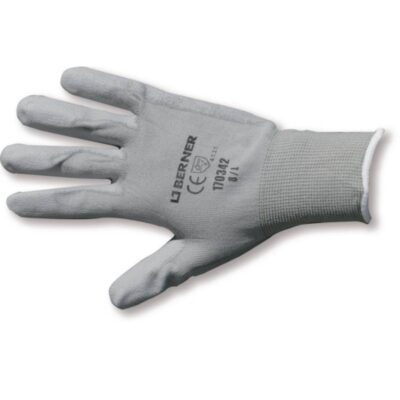 Berner 170343 radne rukavice sive vel. 9, najlon s PU premazom, EN 388