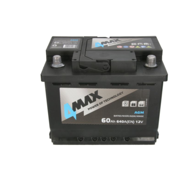 4MAX 60Ah 640A D+ AGM start-stop akumulator