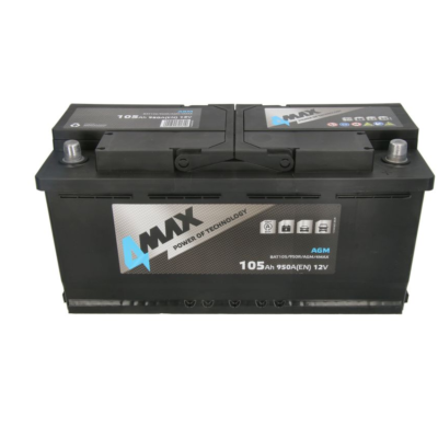 4MAX 105Ah 950A D+ AGM start-stop akumulator