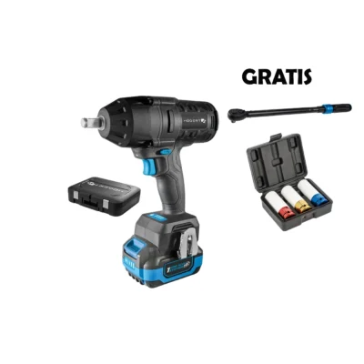 Hoegert HT2E253-B14IW aku udarni ključ 18 V 1/2", 900 Nm, s moment ključem i setom