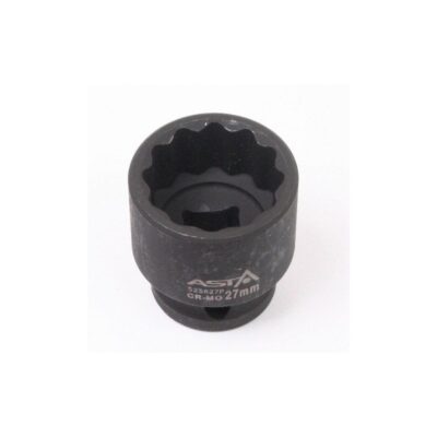 525627P kratki udarni nasadni ključ 27 mm, 12-kantni, 1/2"