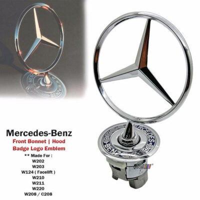 Metalni znak amblem na haubi Nišan za Mercedes-Benz C E Klasa W202 W210