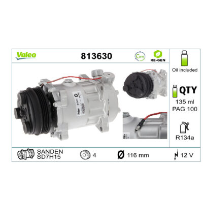 Kompreosr klime za Renault 21, Espace II 2.0-2.8 03.86-12.96