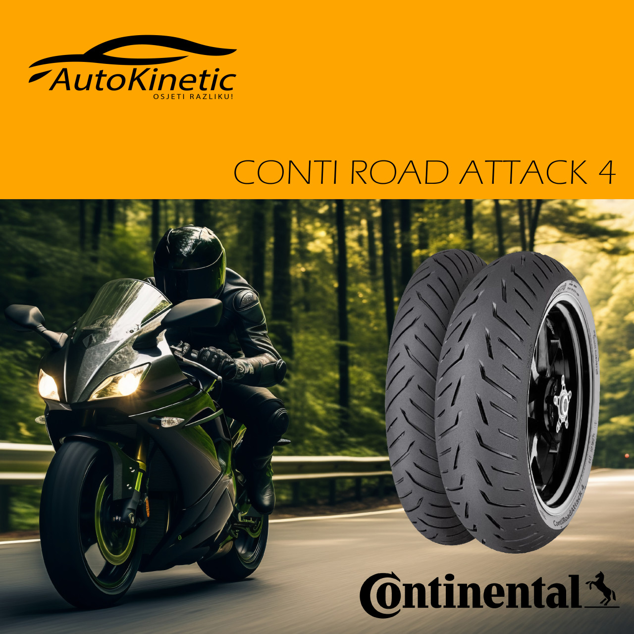 Continental 180 55 17 Road Attack 4 120/70 R17 guma za motocikl