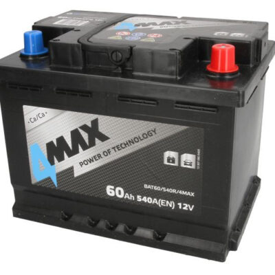 4MAX ( Standardni Polovi) 60Ah 540A D+ pokretački akumulator 12 V