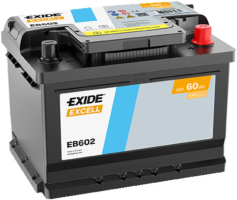 Exide Excell 60Ah 540A pokretački akumulator 12 V