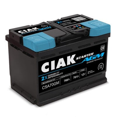 Ciak 70Ah D+ AGM akumulator 12 V